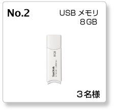 USBメモリ 8GB 3名様